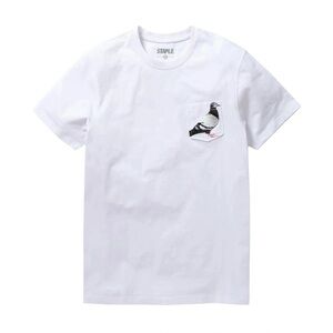 Staple NYC Skater White Tee with Pigeon Embroidered on Pocket Sealed NWT XL